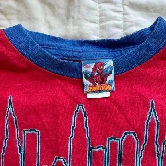 Kids spider man t shirt 2008 the amazing Spider-Man graphic tee boys 8 cotton - Picture 4 of 8